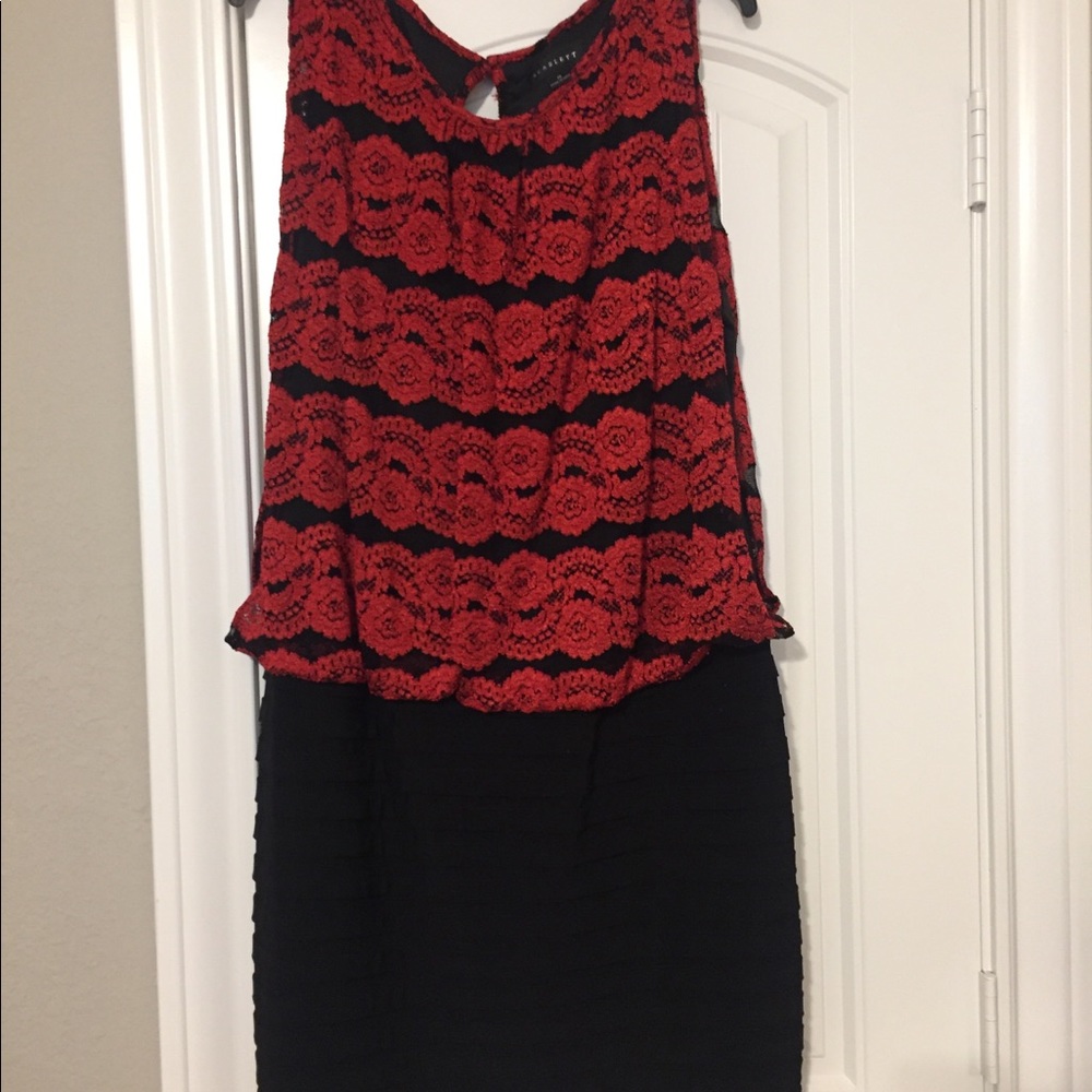 Red and Black Dress